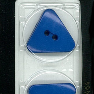 Button - 1464 - 23 mm - Blue - Triangle - by Dill Buttons of Ame