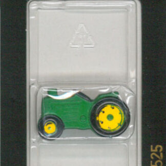Button - 1525 - 25 mm - Green Tractor - by Dill Buttons of Ameri
