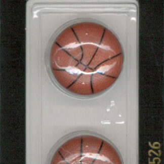 Button - 1526 - 20 mm - Basketball - by Dill Buttons of America