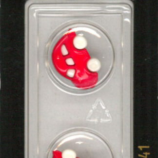 Button - 1541 - 20 mm - Red - Car - by Dill Buttons of America