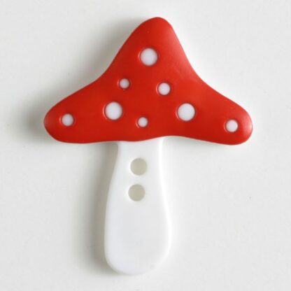 Button - 1549 - 25 mm - Red Mushroom - by Dill Buttons of Americ