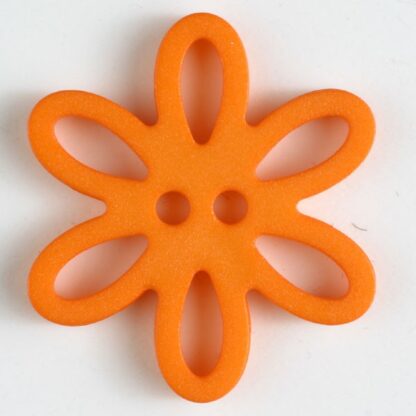 Button - 1560 - 20 mm - Flower - Orange - by Dill Buttons of Ame