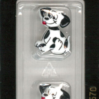 Button - 1570 - 23 mm - Black and White - Dalmation - by Dill Bu