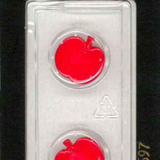 Button - 1597 - 15 mm - Red Apple - Butterfly - by Dill Buttons