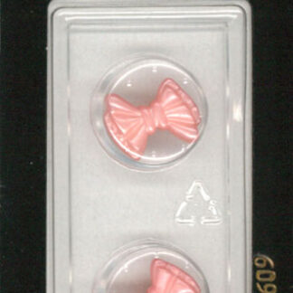 Button - 1609 - 15 mm - Pink - Ribbon - by Dill Buttons of Ameri