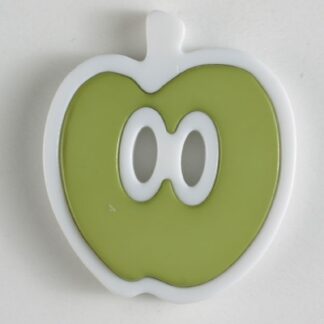 Button - 1619 - 25 mm - Green - Apple - by Dill Buttons of Ameri
