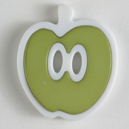 Button - 1619 - 25 mm - Green - Apple - by Dill Buttons of Ameri