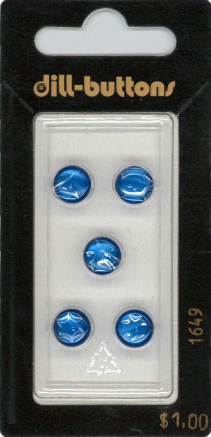 Button - 1649 - 08 mm - Blue - by Dill Buttons of America
