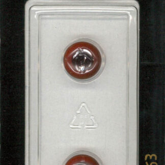 Button - 1663 - 10 mm - Clear red top with black base - by Dill