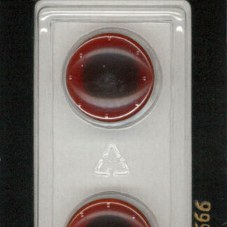 Button - 1666 - 18 mm - Clear red top with black base - by Dill