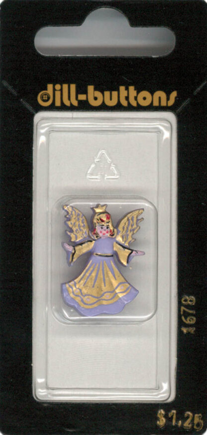 Button - 1678 - 25 mm - Angel - by Dill Buttons of America