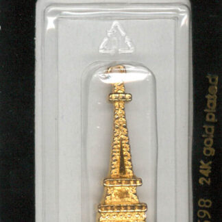 Button - 1698 - 35 mm - Gold Eifle Tower - 24K Gold Plated - by