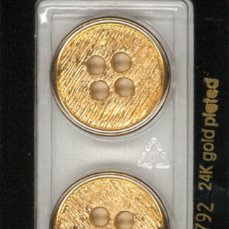 Button - 1792 - 23 mm - Gold - 24K gold plated - by Dill Buttons