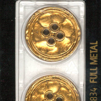 Button - 1834 - 25 mm - gold - 24K gold plated - by Dill Buttons