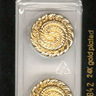 Button - 1842 - 20 mm - gold - 24K gold plated - by Dill Buttons