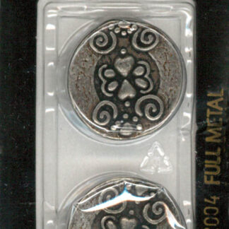 Button - 2004 - 23 mm - Dull Silver - Full Metal - by Dill Butto