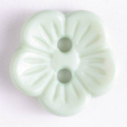 14 mm  - Green  - Flower  - Dill Buttons
