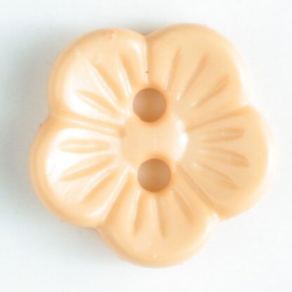 14 mm  - Peach  - Flower  - Dill Buttons
