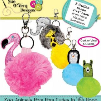 CD  - Zoo Animals Pom Pom Cuties in the Hoop  - Sue O'Very Desig