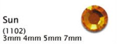 EZ Glitz - Swarovski - Sun - 3mm - Hotfix - 48 Pcs