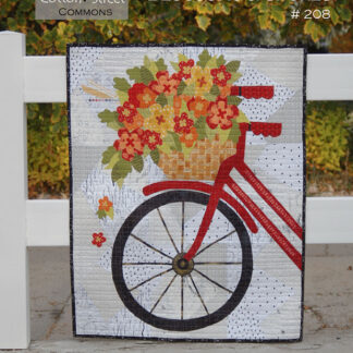 Blossoms & Spokes Pattern  - 30 x 36 Wallhanging  - Cotton Stree