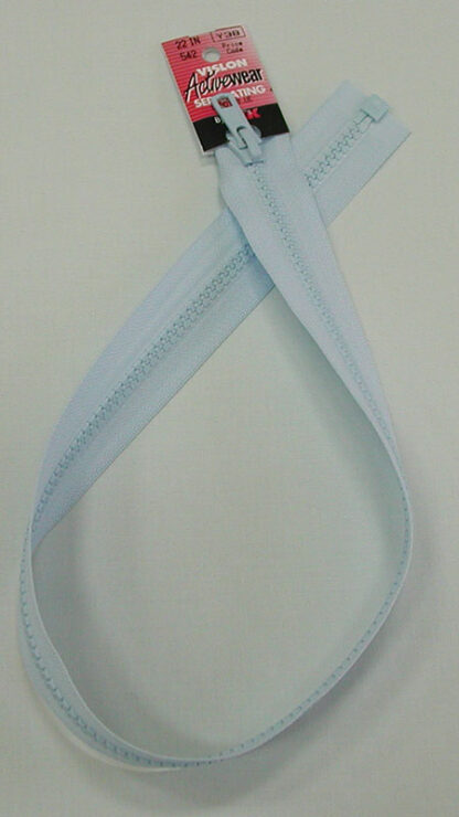 Zipper - 22" Vislon - Candy Blue - Activewear Separating