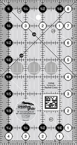 Ruler - Creative Grids - 4 1/2" x 8 1/2" Rectangular Ruler