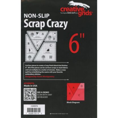 Ruler - Creative Grids - Scrap Crazy 6in. Templates Quilt Ruler
