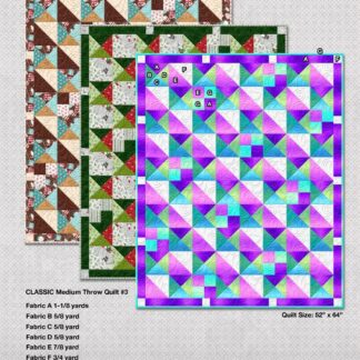 Pattern - Throw Quilt - Free with purchase of Flower Market fabr