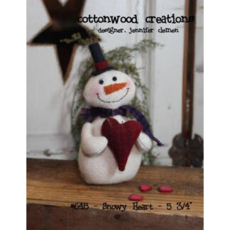 CottonWood Creations - Snowy Heart Pincushion - CWC648
