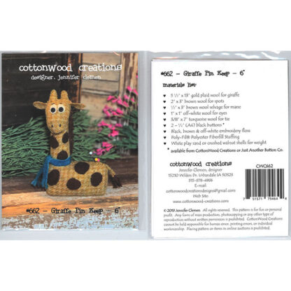 CottonWood Creations - Giraffe Pin Keep - CWC662