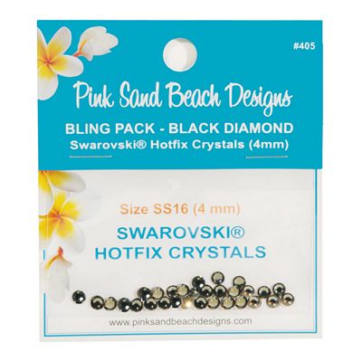 Swarovski - Hotfix - Bling Pack - Black Diamond #405 - 4 mm