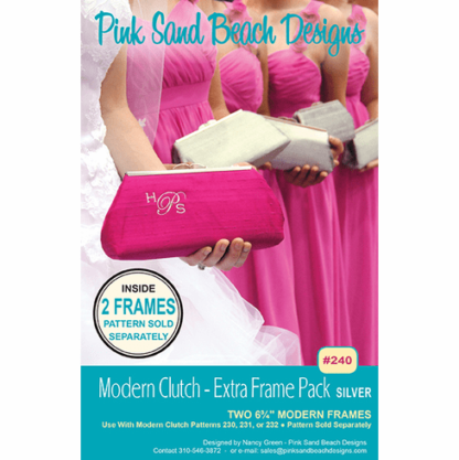 Clutch Frame Pack - Silver - Pink Sand Beach Designs
