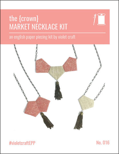 The Crown Market Necklace Kit  - English Paper Piecing  - Violet