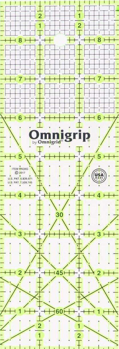 Ruler - Omnigrip - 3" x 9" - Non-Slip Ruler