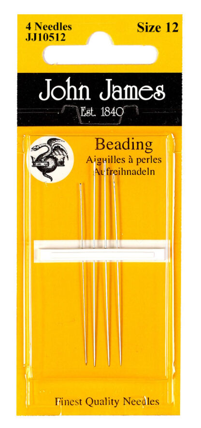 N - Beading Needles - 4/Pkg - Sz 12 - John James Needles
