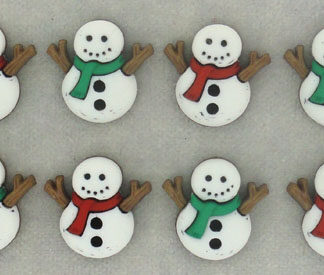 Button - Holiday Collection - Sew Cute Snowmen - Dress It Up