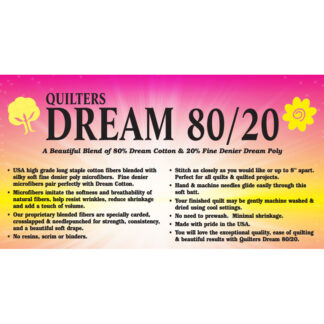 Batting - Dream 80-20 - K 120 in - Nat - By The M