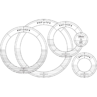 HQ - Ruler - Ring Rulers - Silver Set - HG00625