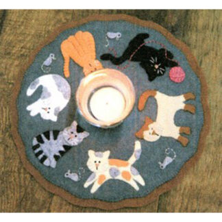 Pattern - Cats Meow Candle Mat - 196 - Little Stitches