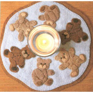 Pattern - Teddy Bear Candle Mat - 199 - Little Stitches