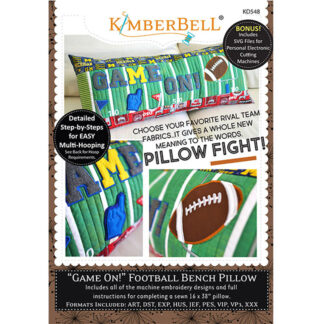 ED - Game On Football Bench Pillow - KD548 - Kimberbell
