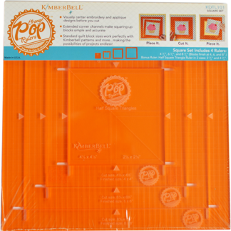 Ruler - Orange Pop Rulers - Square Set - KDTL101 - Kimberbell
