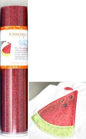 Kimberbell - HTV - Applique Glitter Sheet - KDKB135 - Red