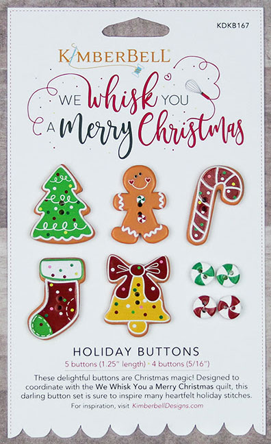 We Whisk You a Merry Christmas Buttons  - KDKB167  - Kimberbell