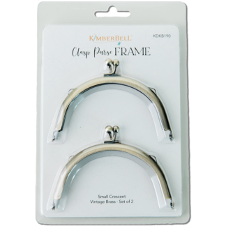 Notions - Clasp Purse Frame - Small Crescent Brass - Set of 2 - 
