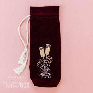 Blanks - Wine Bag - Burgundy Velvet 1-Pk - KDKB257 -Kimberbell