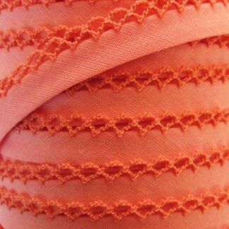 Double Fold Crochet Edge Bias Tape - 71416 - 81 - Solid Salmon