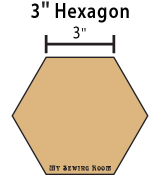 3" Hexagon Paper Pieces