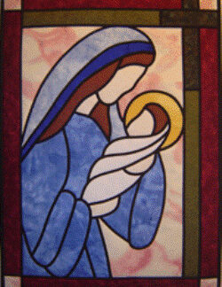 Stained Glass  - Madonna & Child  - Designs by Edna